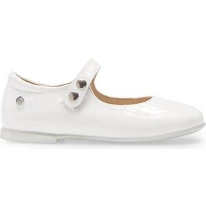 Naturino Ovindoli Mary Jane White Flat Shoes, Size US 12/ EU 30